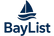 BayList logo with a sailboat icon on a white background