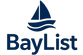 BayList logo with a sailboat icon on a white background