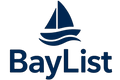 BayList logo with a sailboat icon on a white background